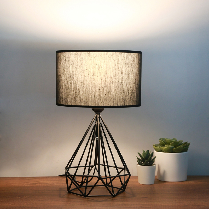 Table lamp PWL-1079 pakoworld E27 black D24x41cm