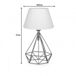 Table lamp PWL-1080 pakoworld E27 white-golden D22x37cm