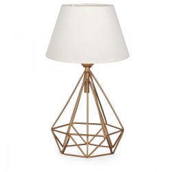 Table lamp PWL-1080 pakoworld E27 white-golden D22x37cm