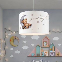 Children\'s ceiling light PWL-1098 pakoworld E27 white-grey D28x70cm