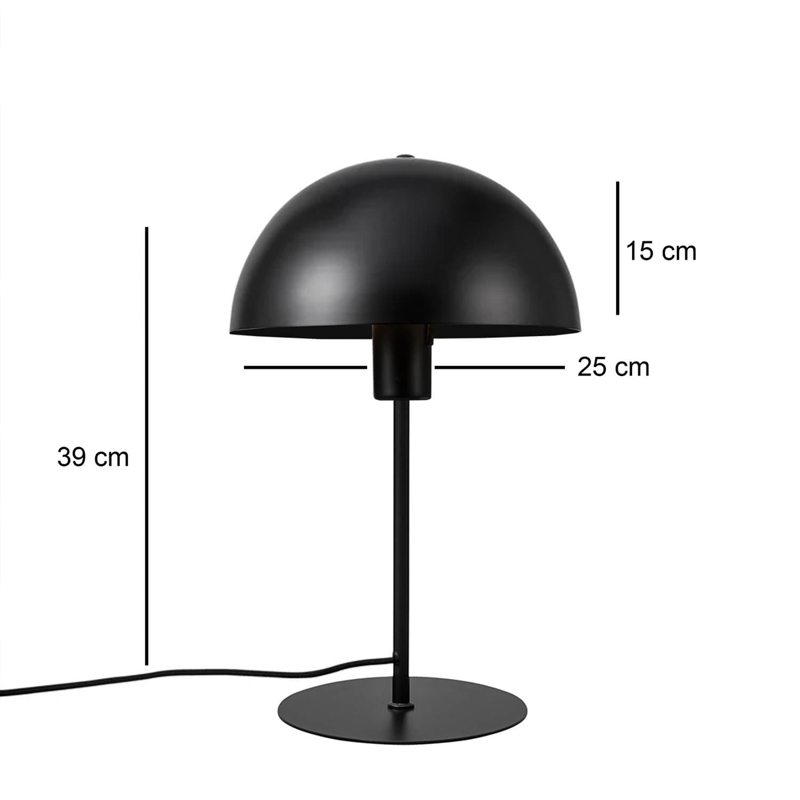 Desk table lamp Desker pakoworld E27 metal-black D25x39cm