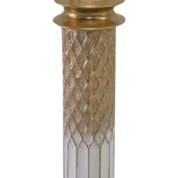 Decorative vase Sammy Inart metal in gold and white shade D15.2x88.4cm