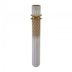 Decorative vase Sammy Inart metal in gold and white shade D15.2x88.4cm