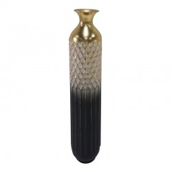 Decorative vase Onna Inart metal in gold and black shade D15.7x80.6cm