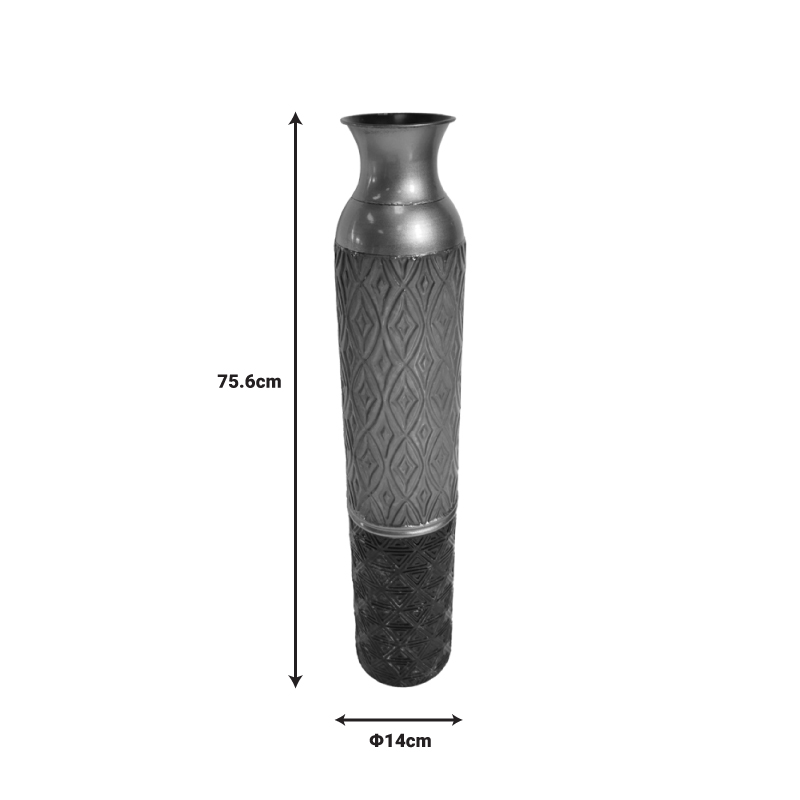 Διακοσμητικό βάζο δαπέδου Raptonal Inart μέταλλο πολύχρωμο Φ14x75.6εκ