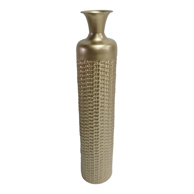 Decorative vase Perikl Inart metal in gold color D19.7x96.5cm