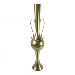 Decorative vase Hra Inart metal in gold shade D20.3x94cm