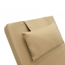 Lounger sunbed Sunset pakoworld fabric beige 60x185x10cm