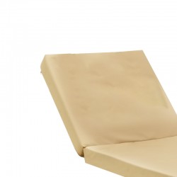 Lounger sunbed Sadie pakoworld fabric beige 65x185x15cm