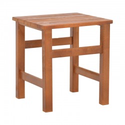 Summrine pakoworld beach table solid beech wood in walnut color 40x40x45cm