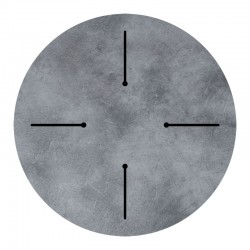 Table surface Inspire pakoworld HPL grey cement D60cm