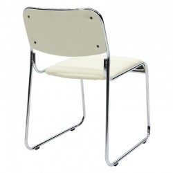 Mid -back office visitor chair Asher pakoworld PVC white
