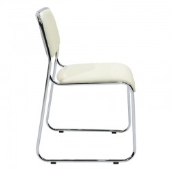 Mid -back office visitor chair Asher pakoworld PVC white