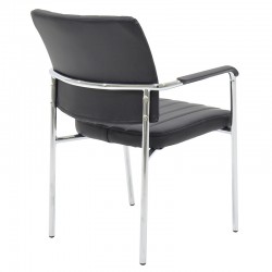 Lifelong pakoworld PU guest chair black-chrome leg