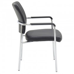 Lifelong pakoworld PU guest chair black-chrome leg