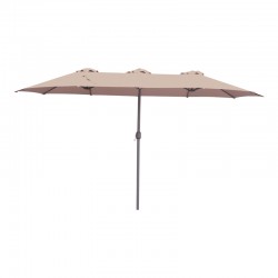 Professional umbrella Dorizo ​​pakoworld aluminum-brown fabric 2.6x4.5x2.5m