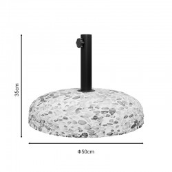 Cement umbrella base with cobble stone Nimbus pakoworld 25kg D50cm