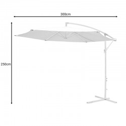 Umbrella professional Jiopel pakoworld one-piece fabric white aluminum-beige fabric Φ3m