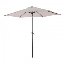 Umbrella Frow pakoworld anthracite aluminium-beige-grey fabric Φ3m