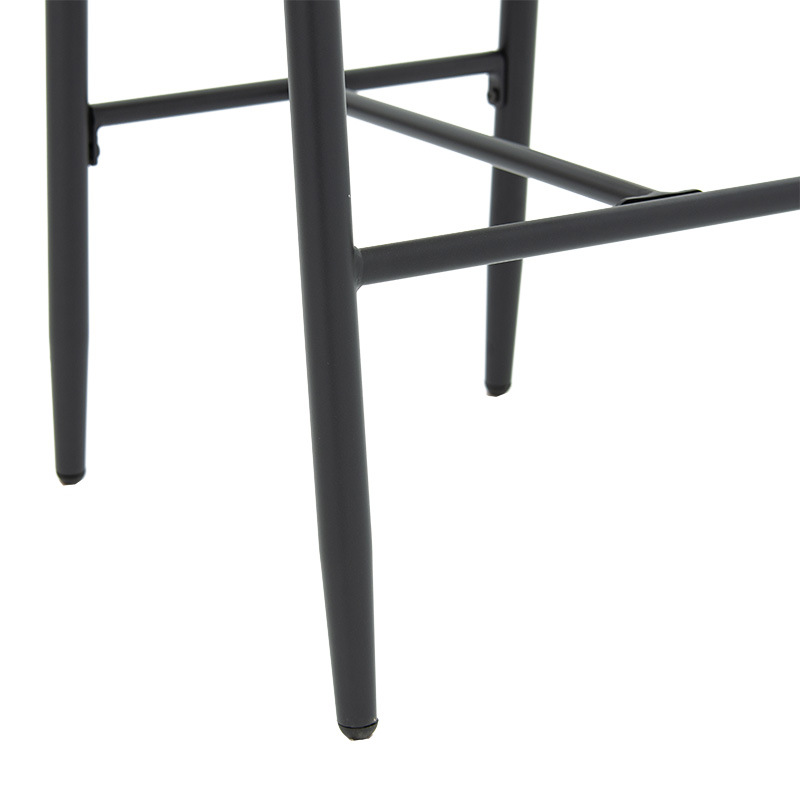 Bar stool Kerr pakoworld pe rattan natural-leg black aluminum
