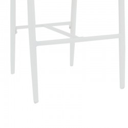 Bar stool Kerr pakoworld pe rattan natural-leg white aluminum