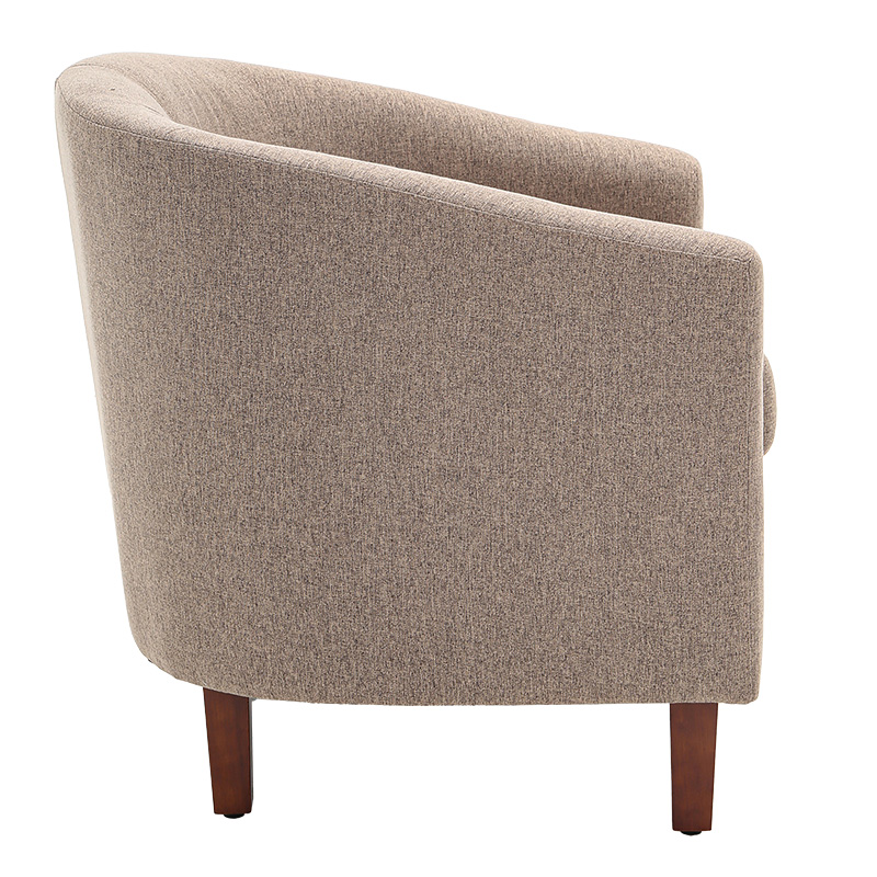 Armchair Major pakoworld fabric brown-beige 63.5x68x71cm