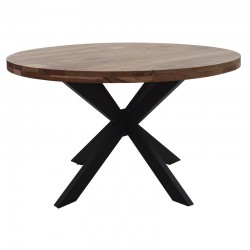 Bowie table pakoworld acacia wood natural-leg black 130x130x78cm