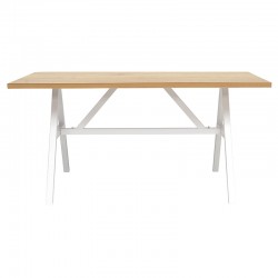 Table Alarick pakoworld natural-white leg 160x90x76cm