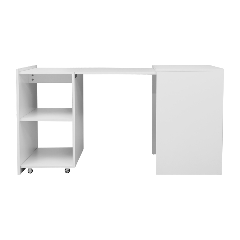 Tivizual pakoworld folding melamine work desk in white shade 140x60x72cm