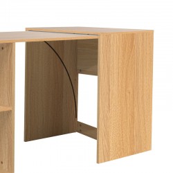 Foldable work office desk Tivizual pakoworld sonoma melamine 140x60x72cm