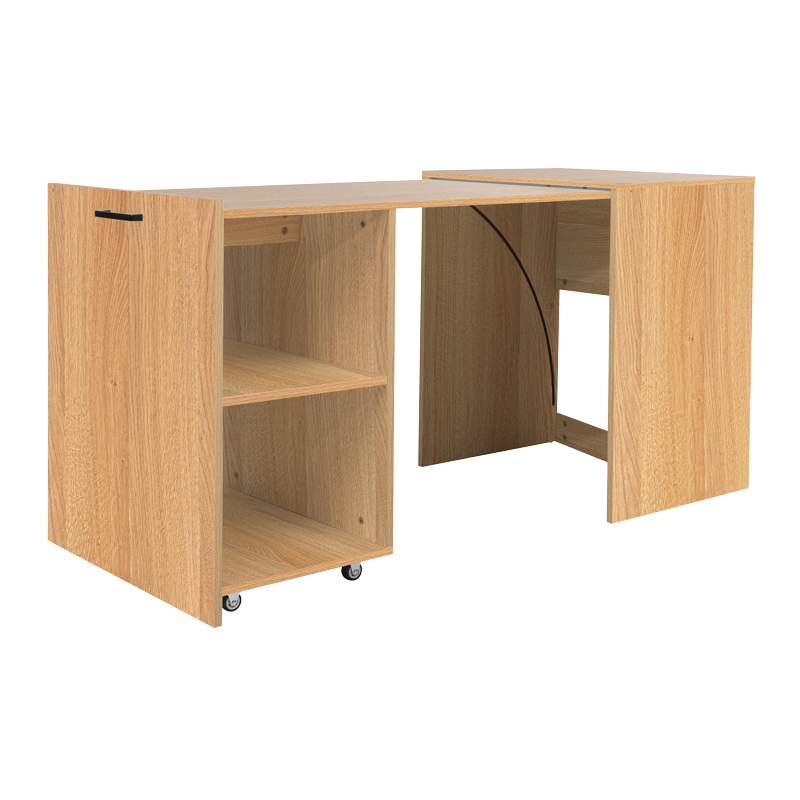 Foldable work office desk Tivizual pakoworld sonoma melamine 140x60x72cm