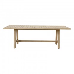 Poza-Bolen pakoworld dining table 7pcs solid acacia wood-beige fabric