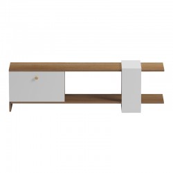 Standi pakoworld melamine TV stand in natural-white color 120x25x36.8cm