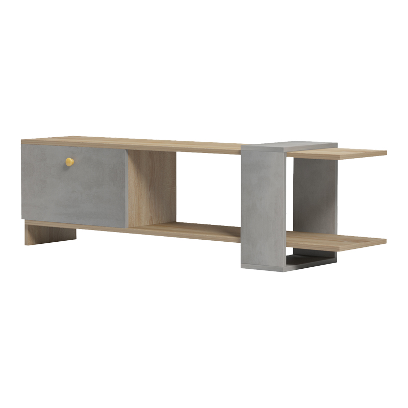 Standi pakoworld TV stand in sonoma-grey cement color 120x25x36.8cm