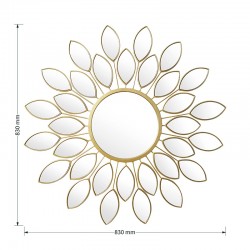 Mirror Flower pakoworld golden 83x2.5x83cm