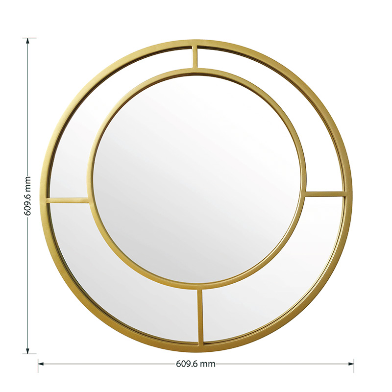 Mirror Round 1 pakoworld golden 61x2x61cm