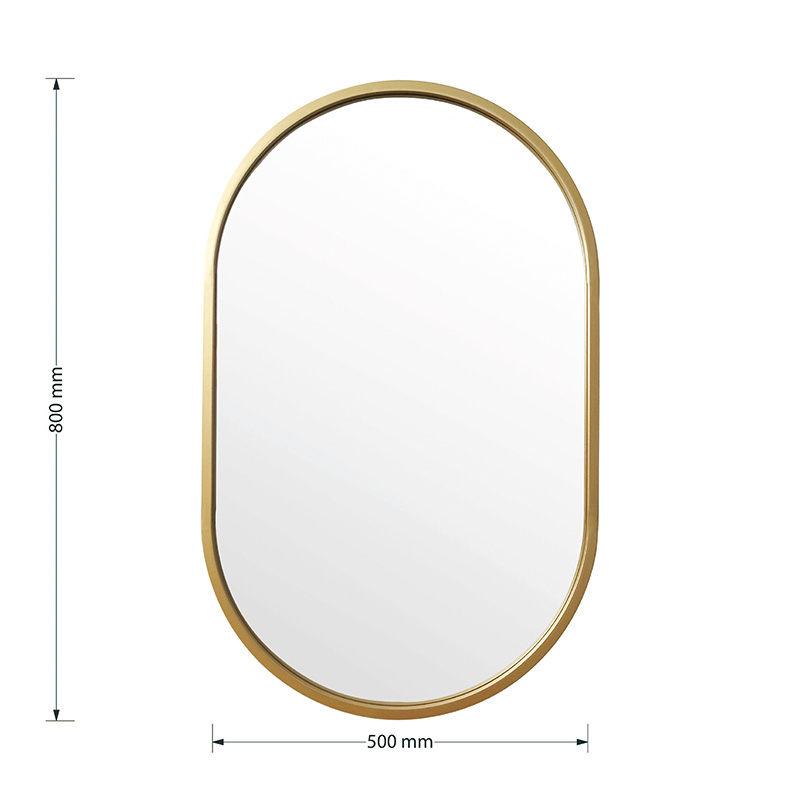 Mirror Ellipse pakoworld golden 50x2x80cm