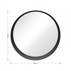 Mirror Round 3 pakoworld black 50x8x50cm