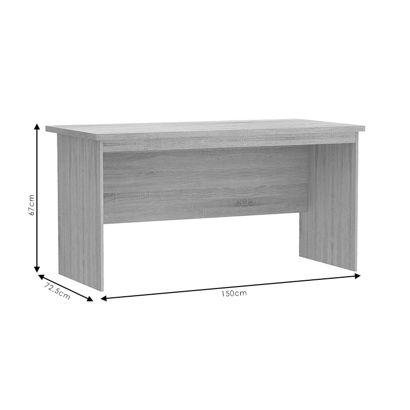 Commercial desk Payton pakoworld grey-wenge 150x72.5x76cm
