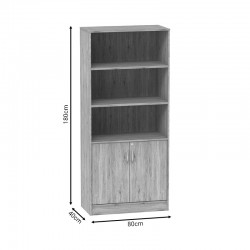 Bookcase professional Anze pakoworld natural melamine 80x40x180cm
