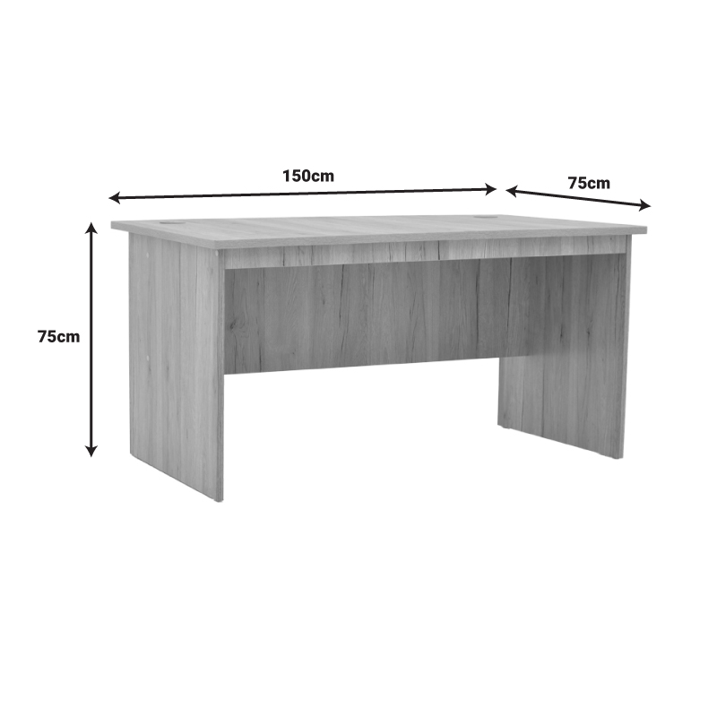 Work desk Anze pakoworld natural melamine 150x75x75cm