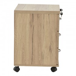 Office chest of drawers on casters Anze pakoworld natural melamine 48x38x53cm