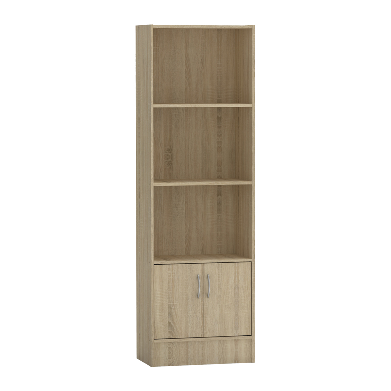 Bookcase Negan pakoworld sonoma melamine 57x33x180cm