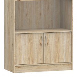 Bookcase Burcy pakoworld oak 80x40x177cm