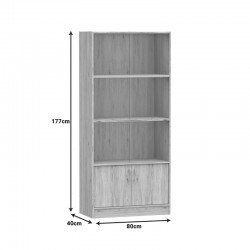 Bookcase Burcy pakoworld oak 80x40x177cm