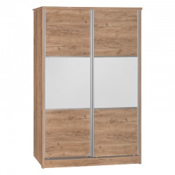 Wardrobe with 2 sliding doors Griffin pakoworld in natural colour 121x56.5x180.5cm