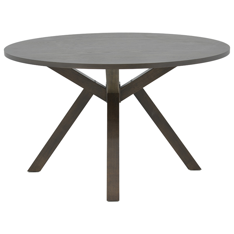 Biron table pakoworld natural wood rubberwood-MDF brown-anthracite D120x75cm