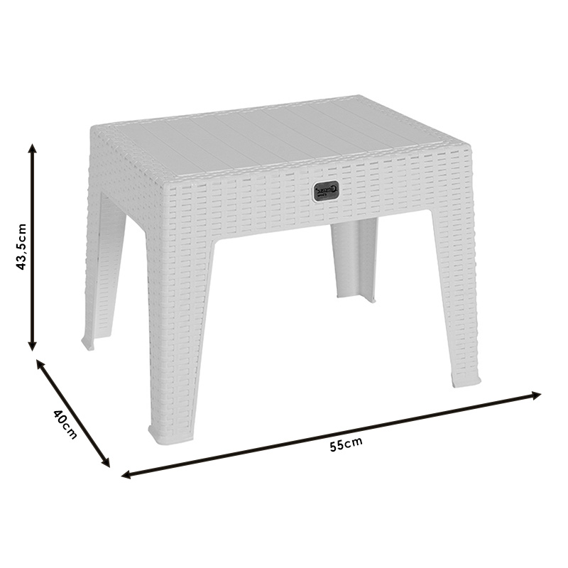 Table Cosmic pakoworld PP color cappucino 55x40x43.5cm