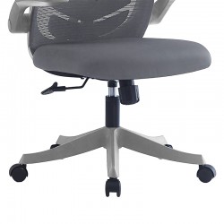 Office chair Enrich pakoworld with fabric mesh in grey colour