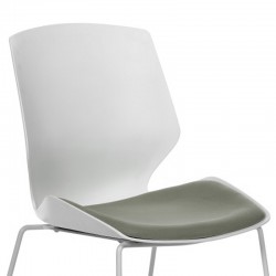 Visitor office chair Genuine pakoworld PP white-grey